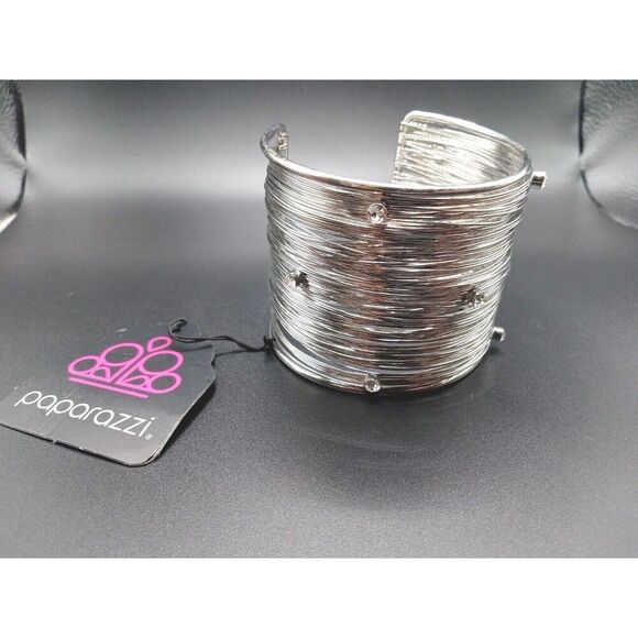 NWT Silver Tone Cuff & Bangle Bracelet Lot Chunky Jewelry Paparazzi - Picture 1 of 10